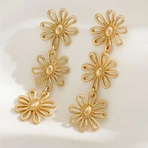 5 for $25 FLOWER GOLD DANGLES